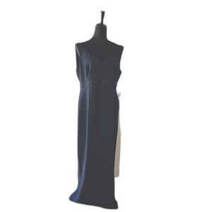 Jones New York Evening Dress 14 Maxi Navy Blue